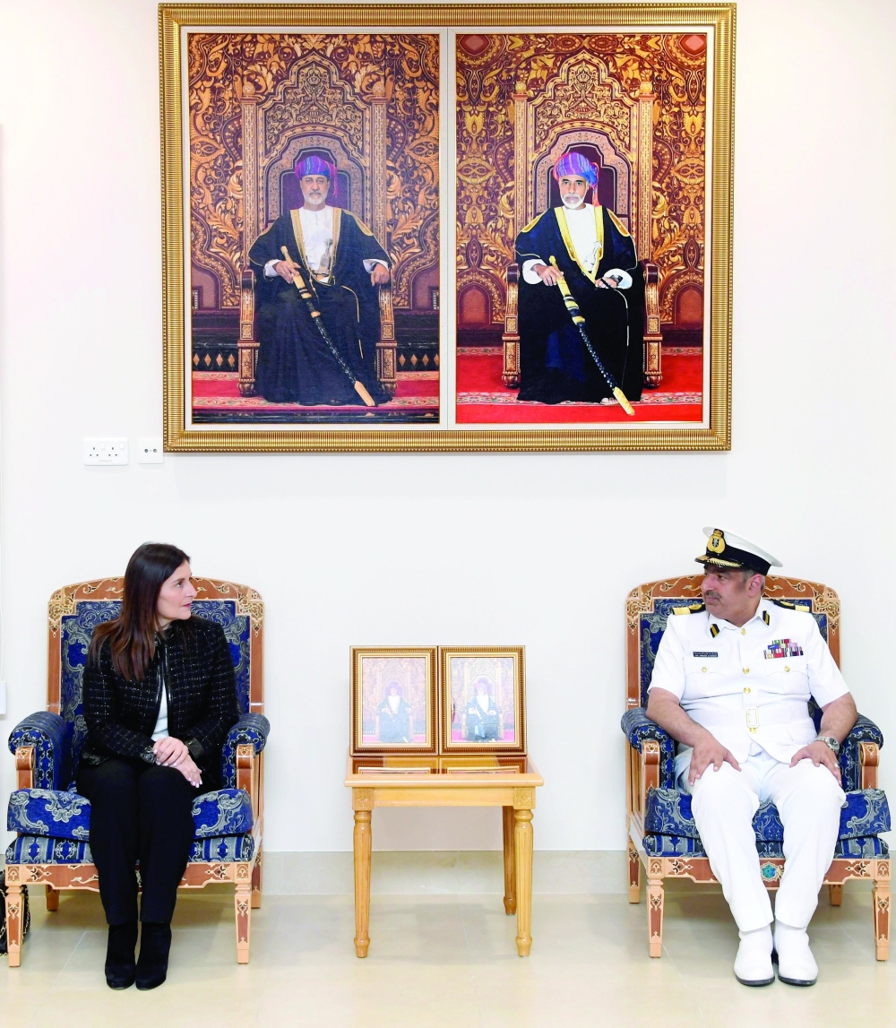 Marina Hadjimanolis meets with Commodore Adil bin Hamoud al Busaidy