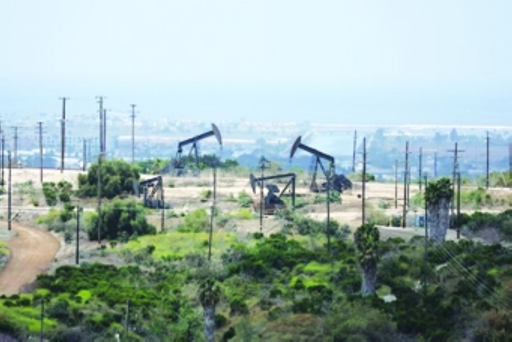 Pump jacks operate in an oil field in Los Angeles, California, US. — Reuters