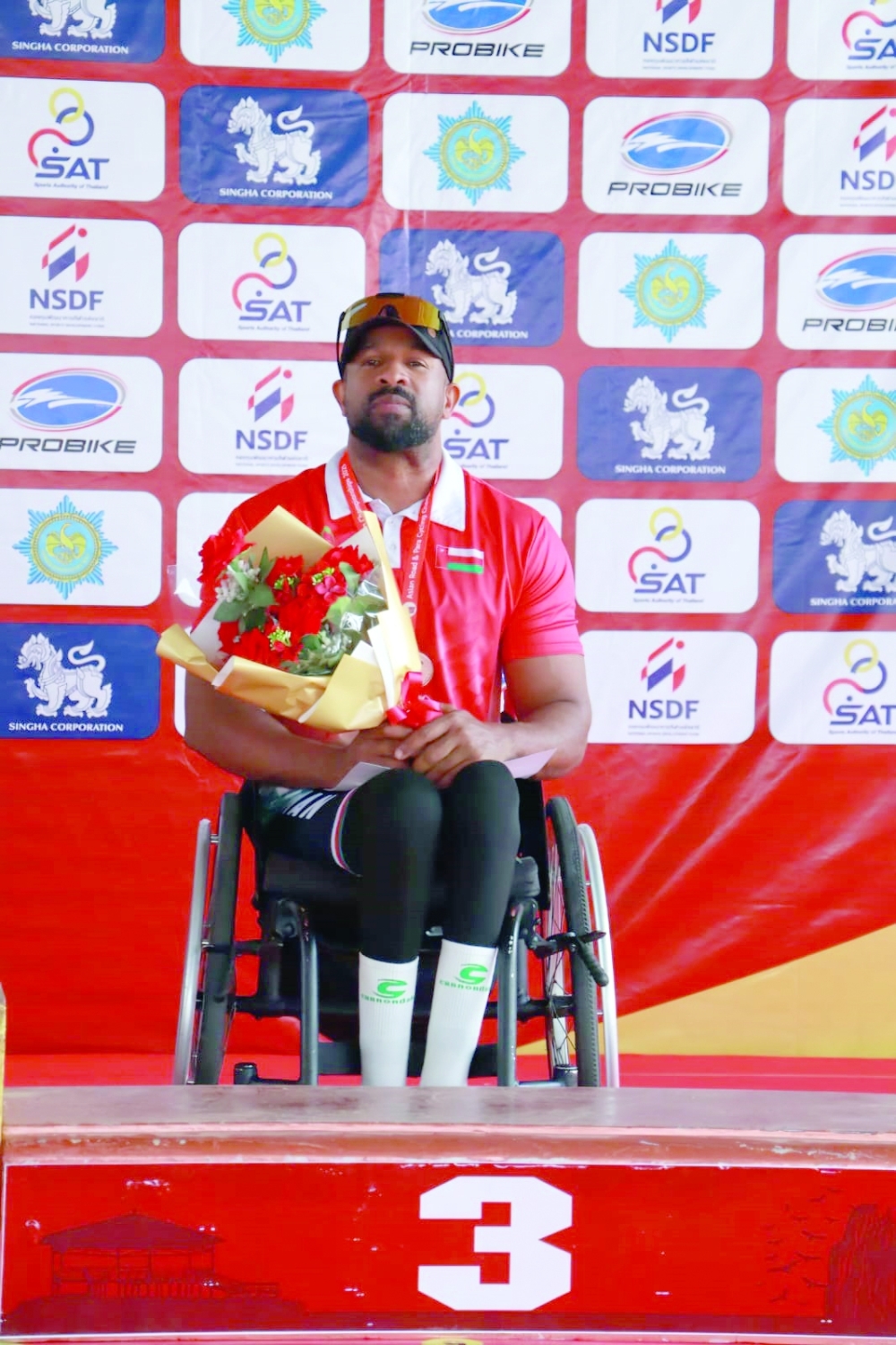 Sami al Salmi on the podium.