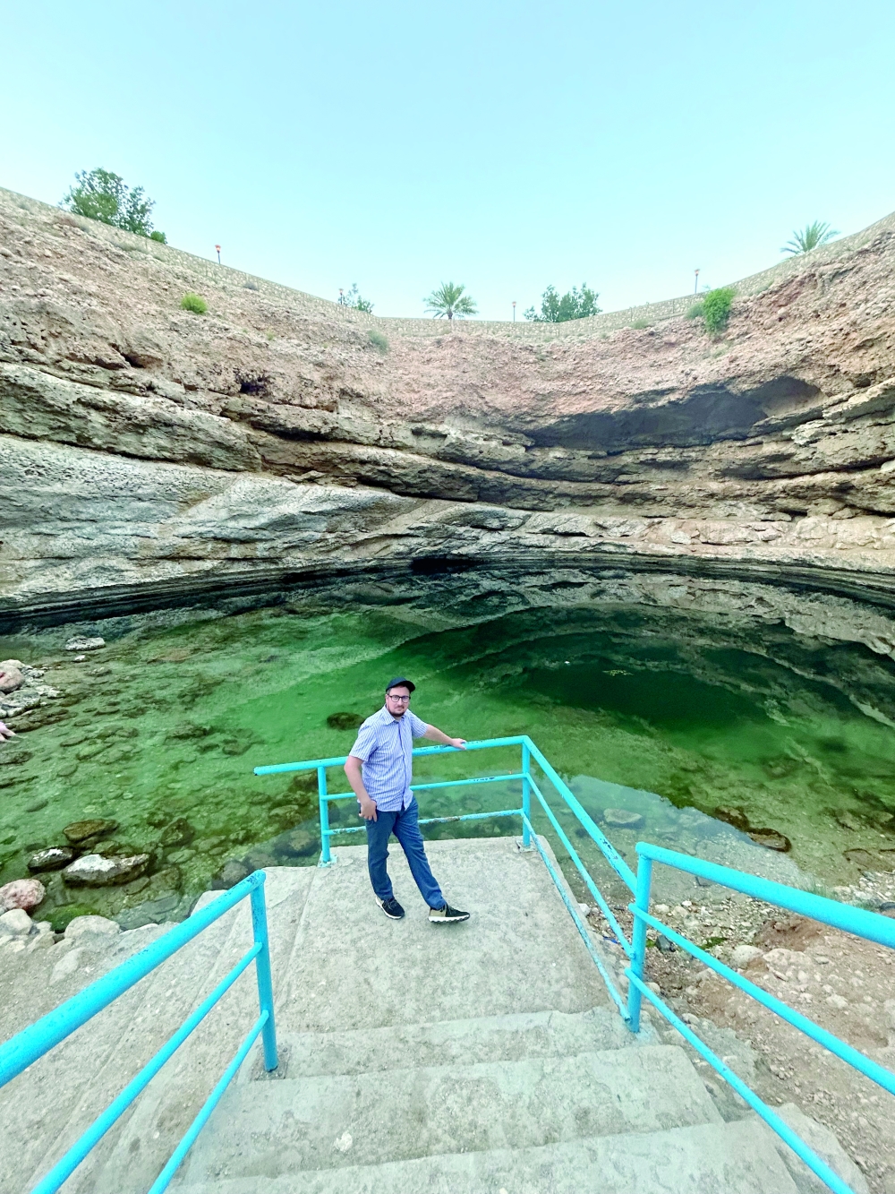 Michaê Kalarus at the Bimmah Sinkhol