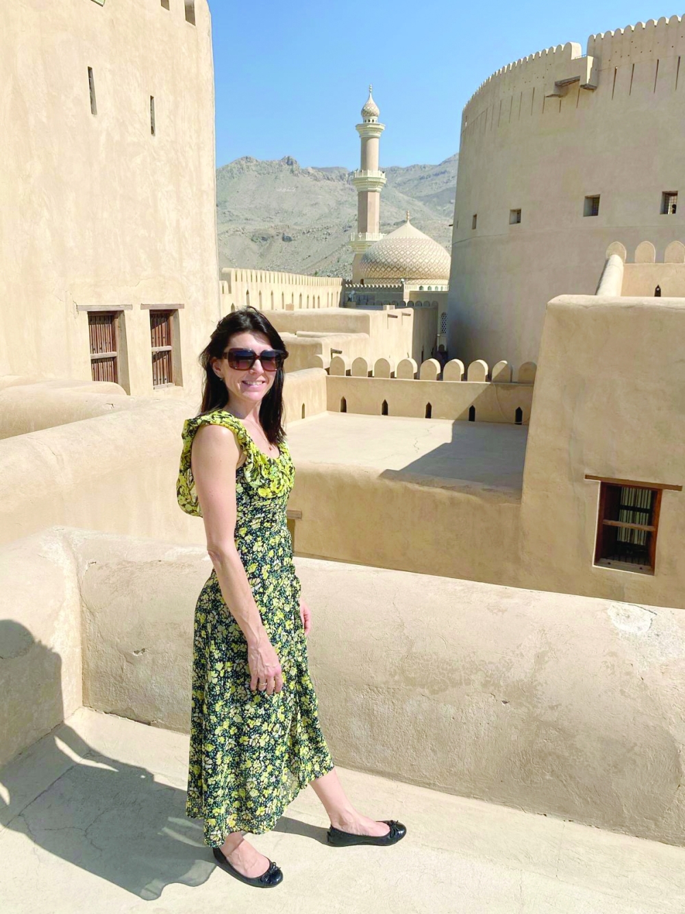 Anna Łukasik poses at the Nizwa Fort