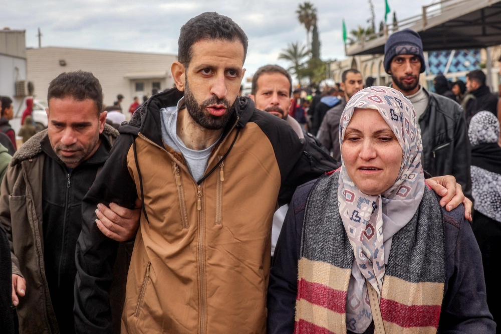 One of the Palestinians released under the Gaza ceasefire deal 