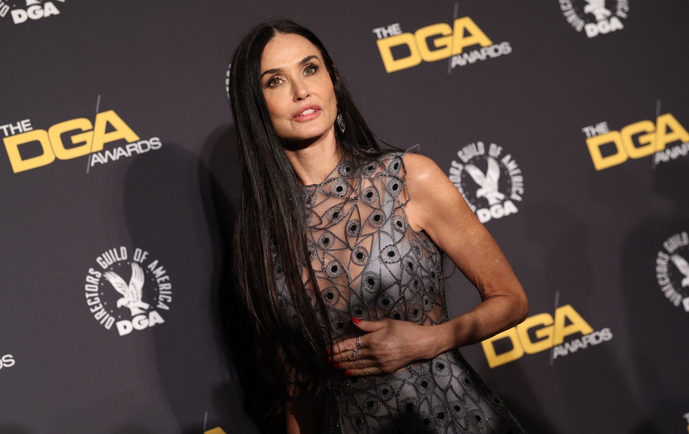 US actress Demi Moore poses in the press room during the 77th Annual DGA Awards (Directors Guild of America) at the Beverly Hilton hotel in Beverly Hills, California, February 8, 2025. (Photo by Valerie MACON / AFP)

