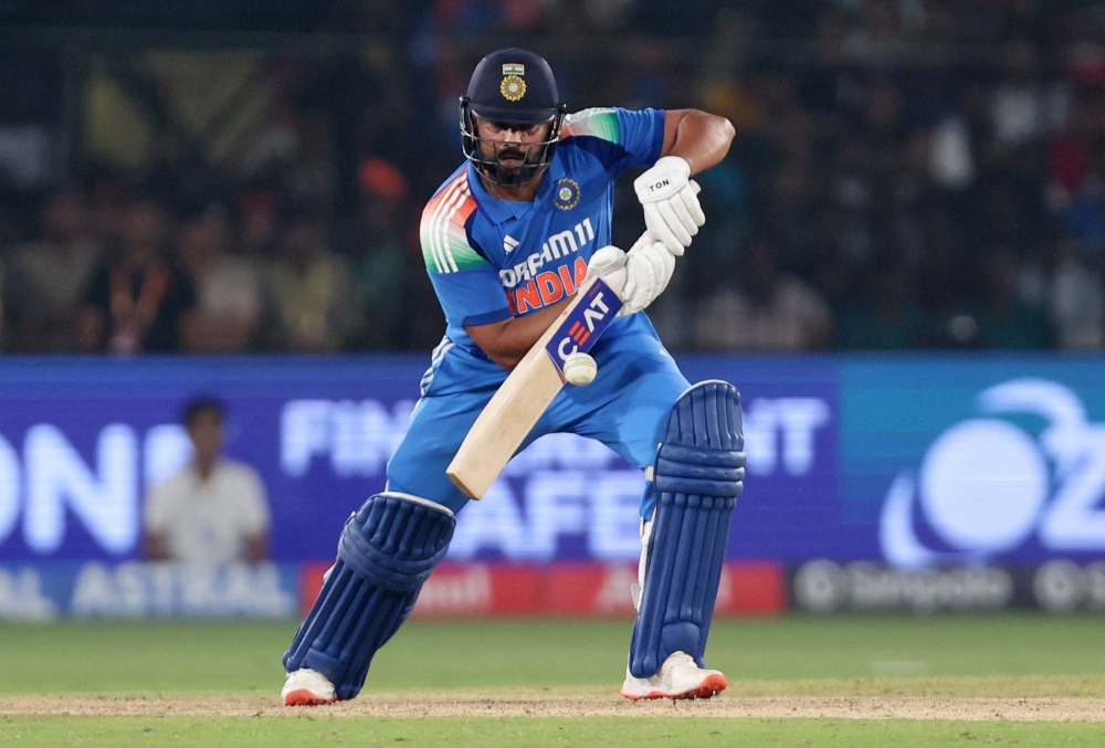 Cricket - Second One Day International - India v England - Barabati Stadium, Cuttack, India - February 9, 2025 India's Rohit Sharma in action REUTERS/Amit Dave
