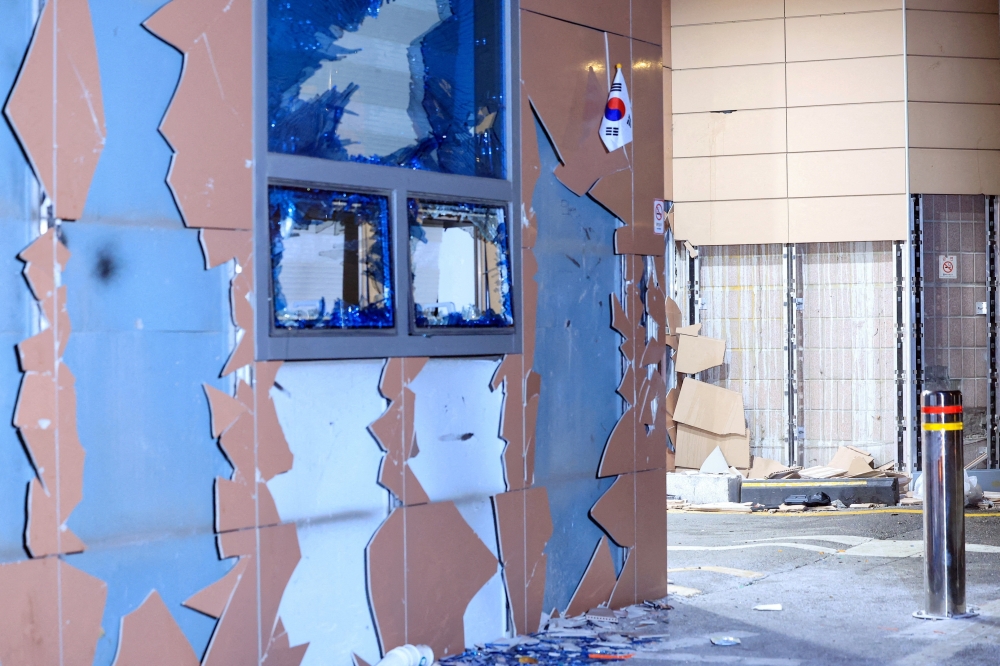 A general view shows damaged walls at a court after pro-Yoon supporters stormed the building, in Seoul. — Reuters 
