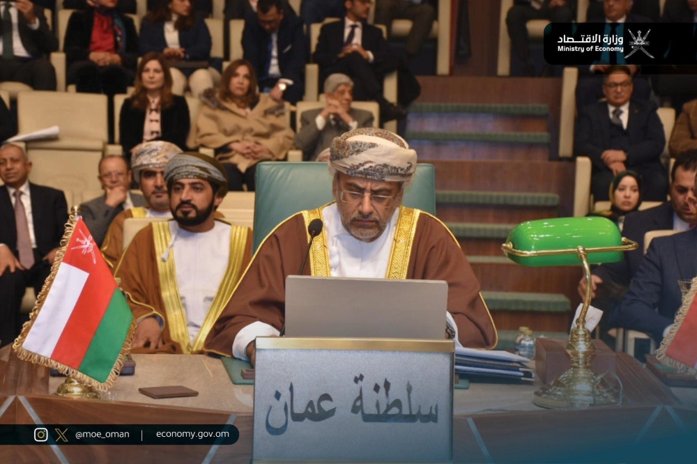 Dr Said bin Mohammed Al Saqri, Minister of Economy, speaking at the 115th session of the Arab Economic and Social Council
