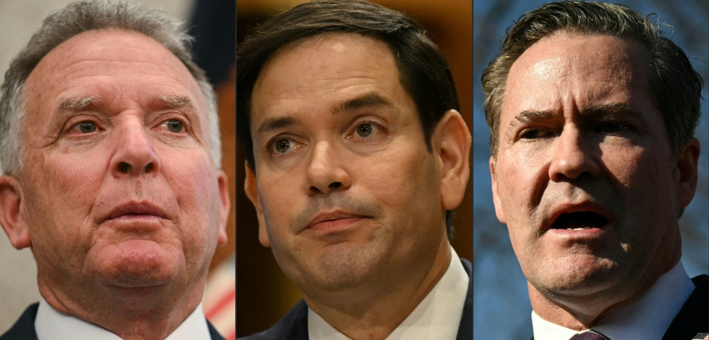 US Special Envoy to the Middle East Steve Witkoff, Senator Marco Rubio and US National Security Advisor Mike Waltz 