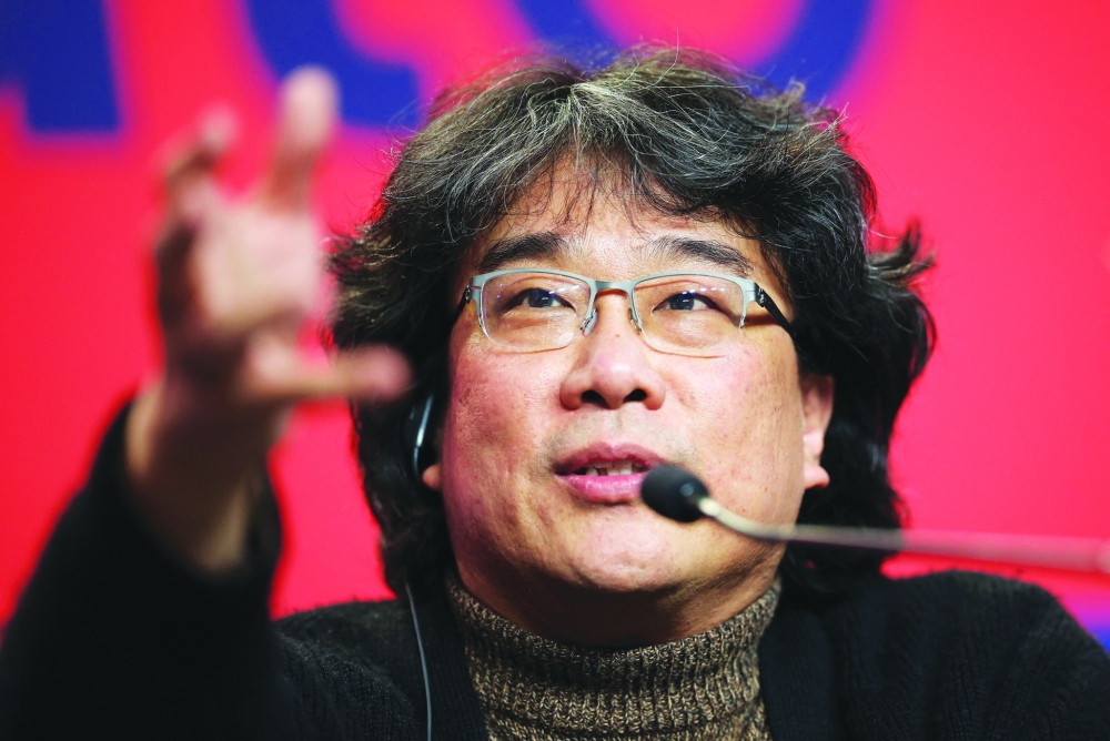 South Korean director Bong Joon Ho attends a press conference for the film 'Mickey 17' presented as Berlinale Special Gala at the 75th Berlinale, Europe's first major film festival of the year, in Berlin on February 15, 2025.