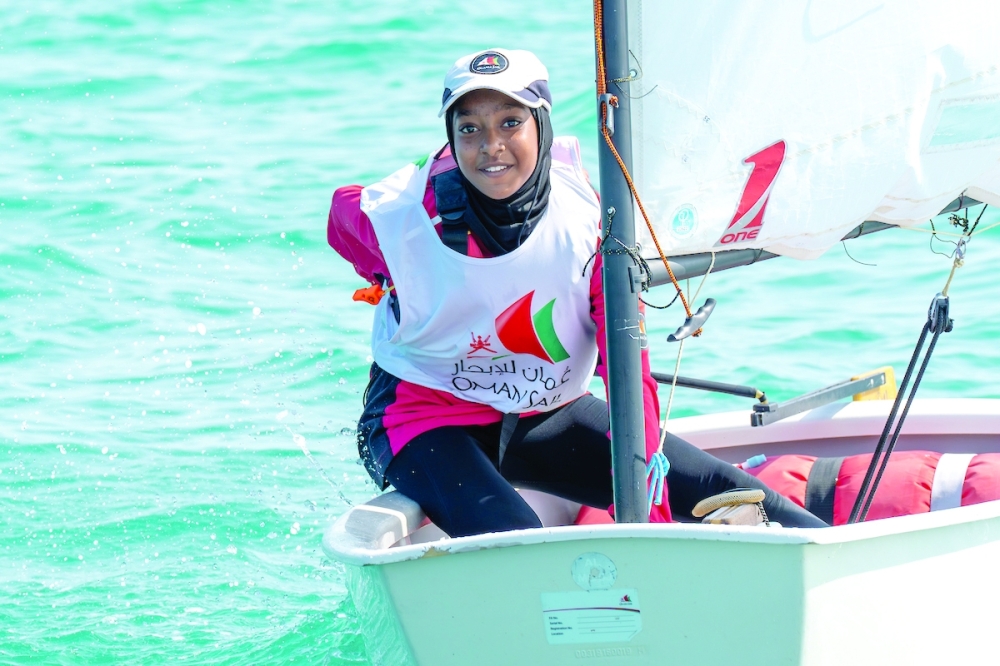 A participant during the Optimist races.