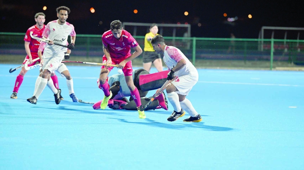 Oman and US players in action. – Abdulwahid al Hamadani