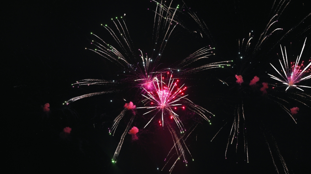 Fireworks, laser show light up Ibra Sports Complex