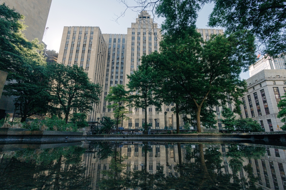 The Manhattan Criminal Courthouse in New York, on May 31, 2024. (Jeenah Moon/The New York Times)