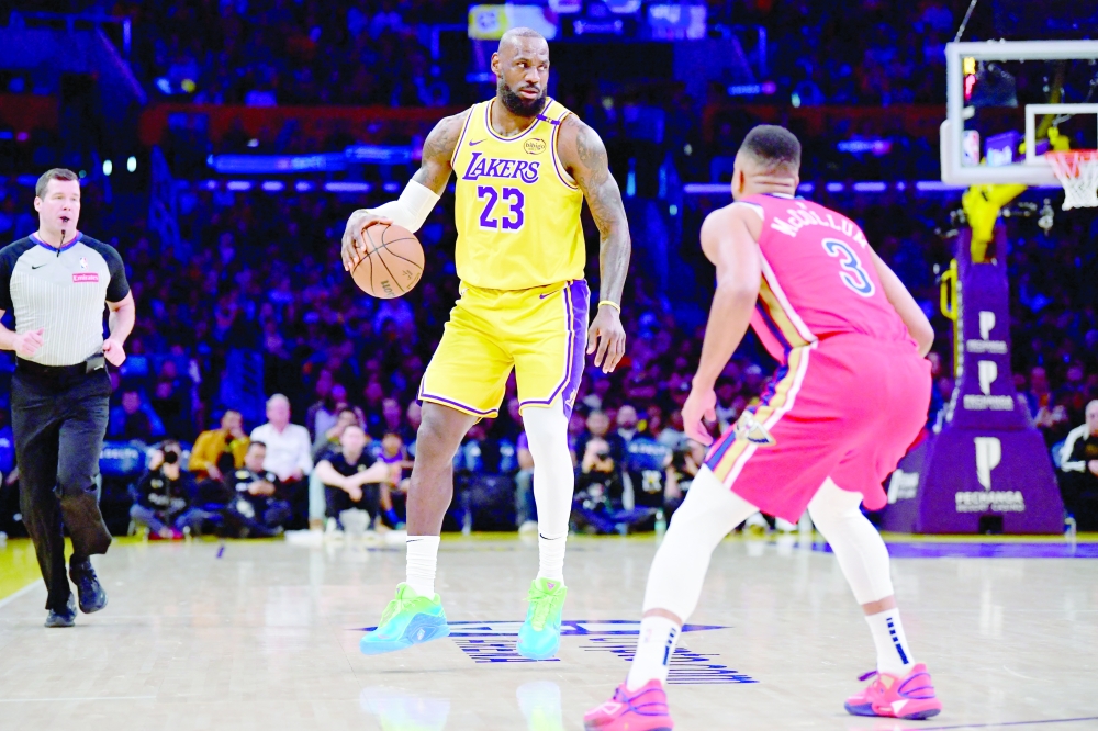 LeBron (23) during first half. — Reuters