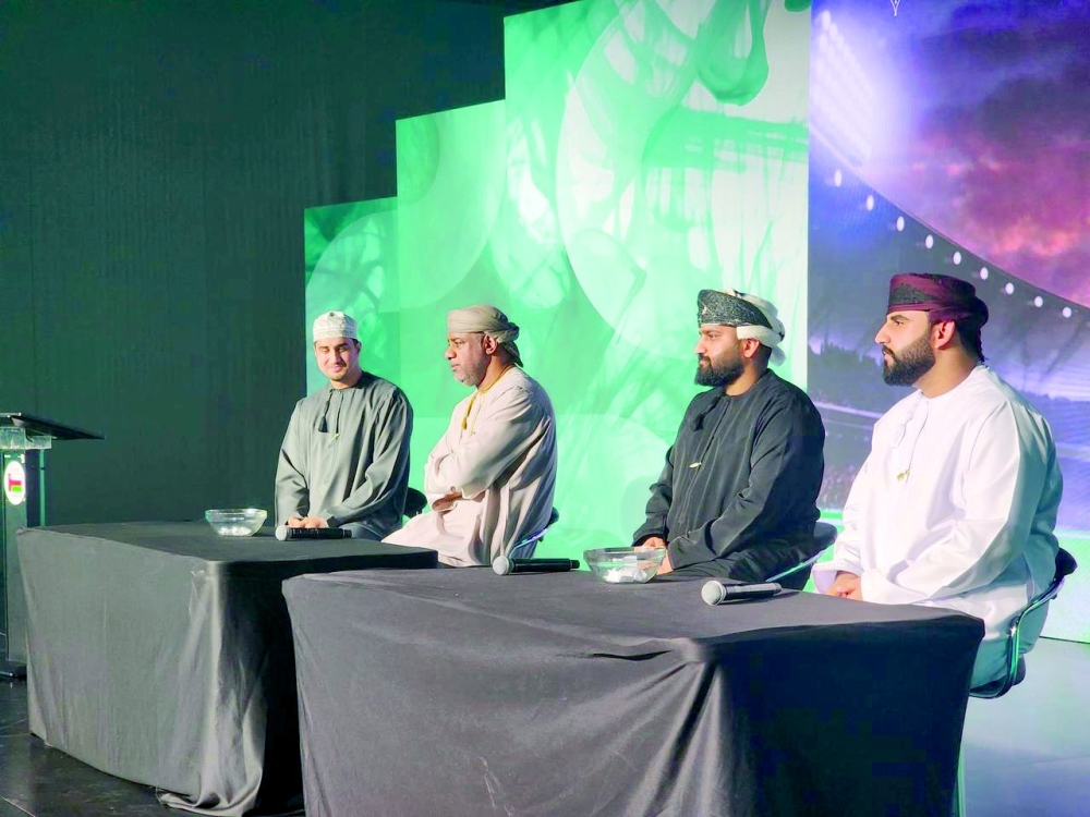 The Muscat Ramadhan Football Tournament draw in progress.