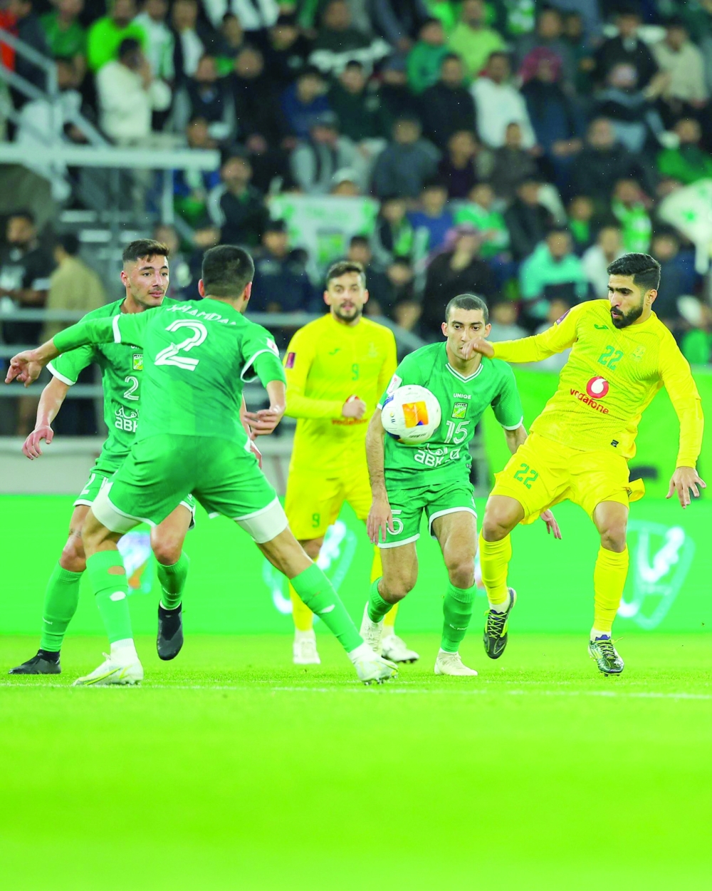 Seeb and Al Arabi players in action.