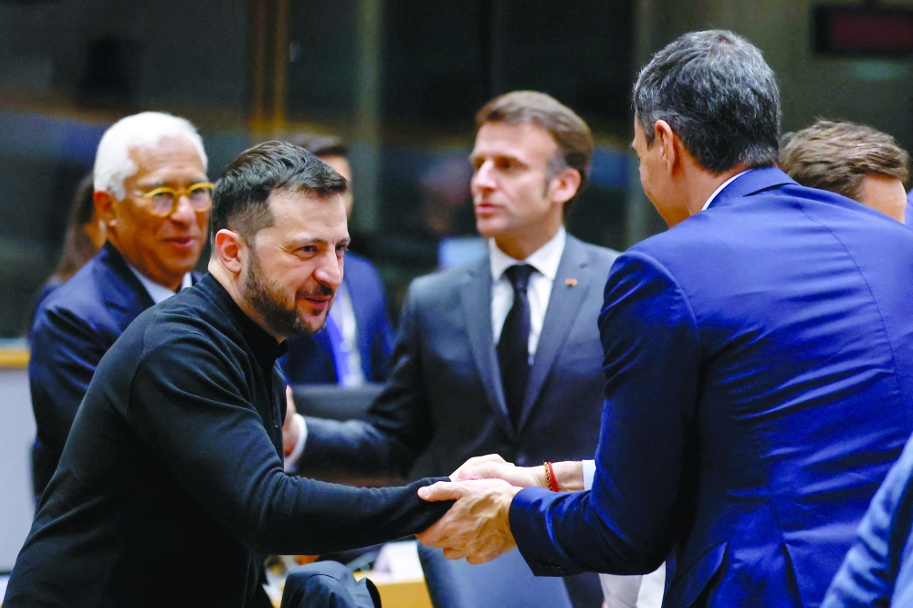 Ukrainian President Volodymyr Zelensky at a European Union leaders' special summit to discuss Ukraine and European defence, in Brussels, Belgium, on Thursday. - Reuters