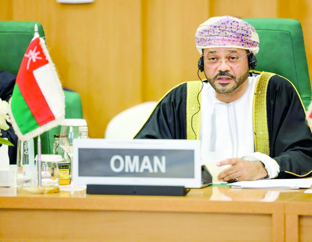 Sayyid Badr bin Hamad al Busaidy, Foreign Minister, at OIC meeting in Jeddah