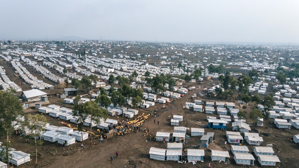 A large camp for displaced people near the city of Goma, in the Democratic Republic of Congo. - The New York Times