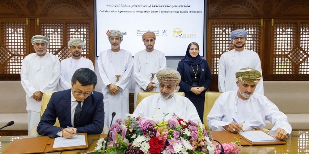 The signing ceremony was attended by Mohammed Sulaiman al Kindi, Governor of North Al Batinah. - ONA