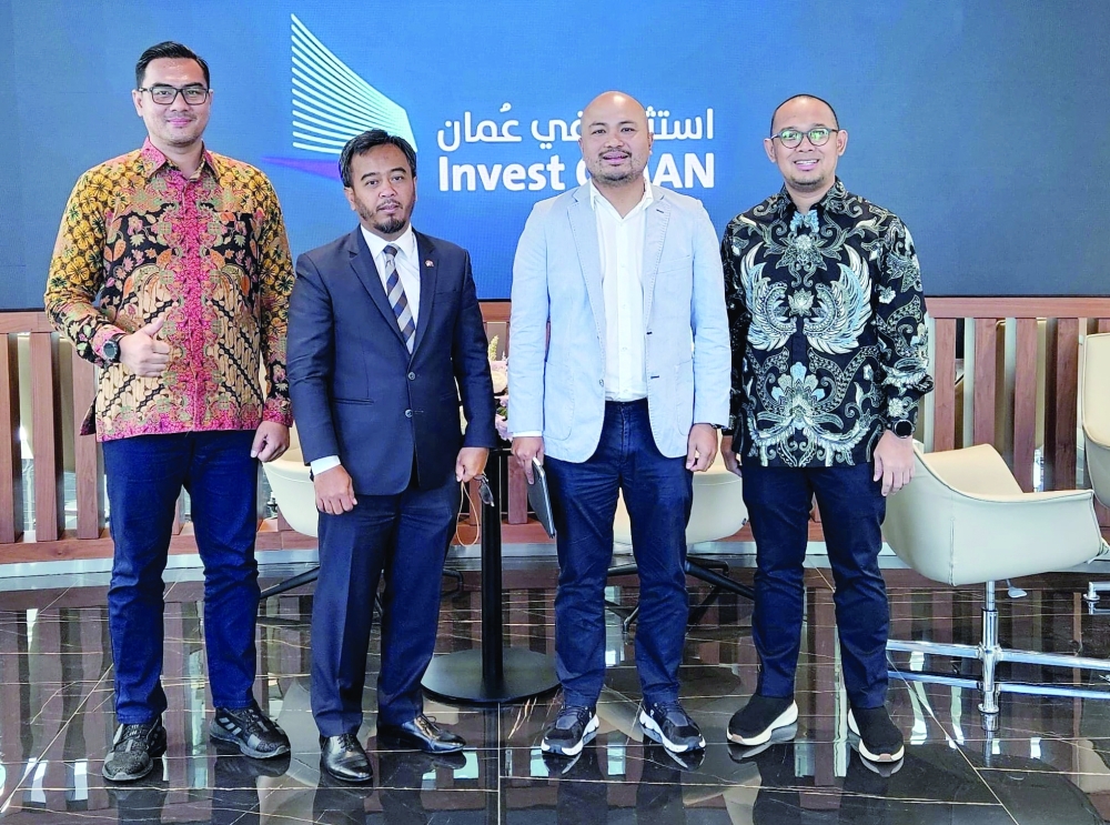 Bukaka International officials at the InvestOman lounge.