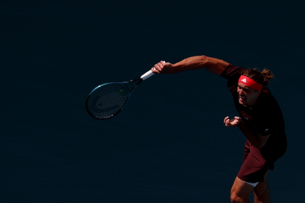  Alexander Zverev serves against Jacob Fearnley on day five of the Miami Open at Hard Rock Stadium. — Reuters