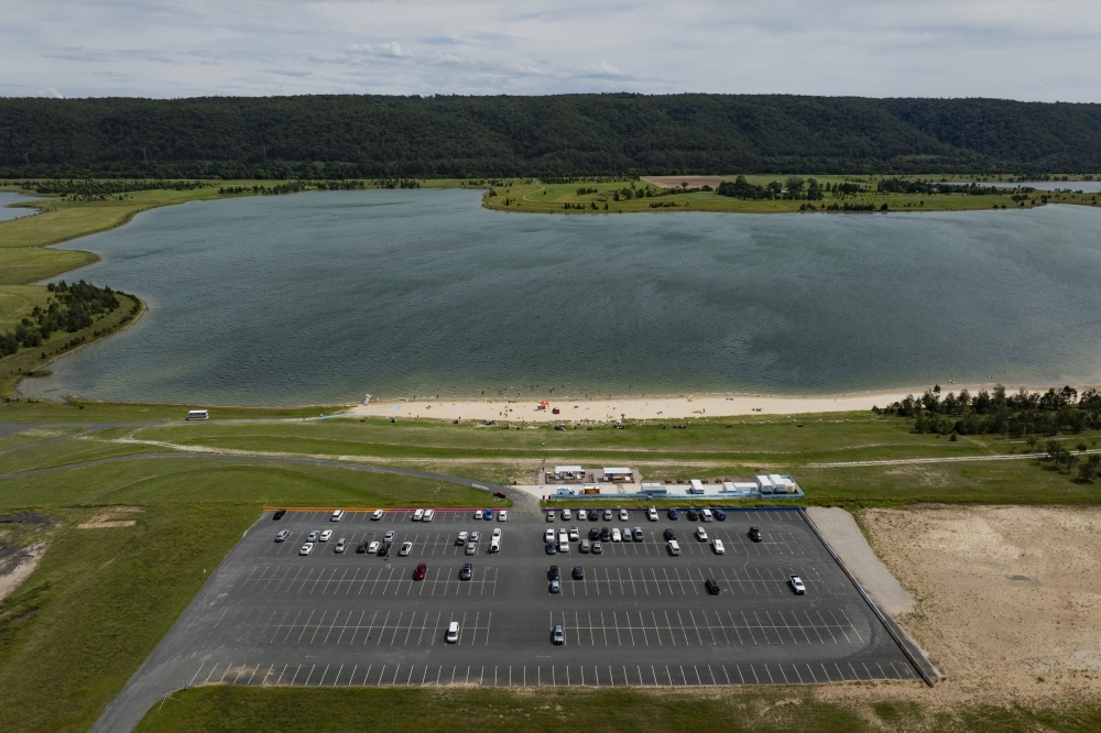 A view of Penrith Beach, also known as Pondi, which was created on one stretch of a lagoon and is just over a half-mile long, 50 miles inland from Sydney, Australia, March 16, 2025. (Matthew Abbott/The New York Times)