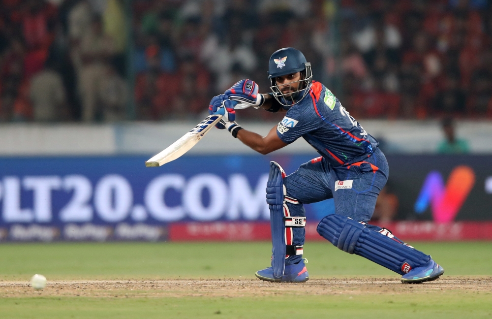 Cricket - IIndian Premier League - IPL - Sunrisers Hyderabad v Lucknow Super Giants - Rajiv Gandhi International Stadium, Hyderabad, India - March 27, 2025 Lucknow Super Giants' Nicholas Pooran in action REUTERS/Stringer
