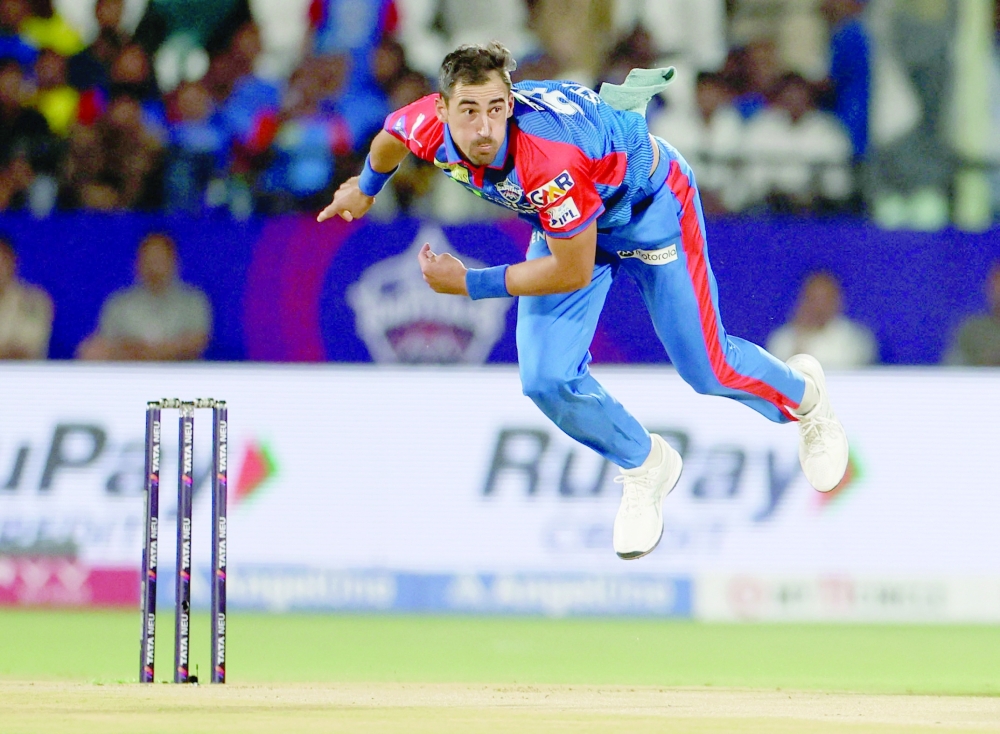 Delhi Capitals' Mitchell Starc in action. — Reuters