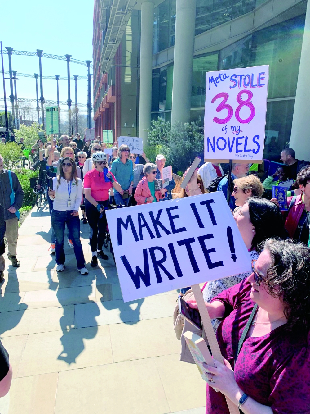 Authors hold London protest against Meta for 'stealing' work to train AI