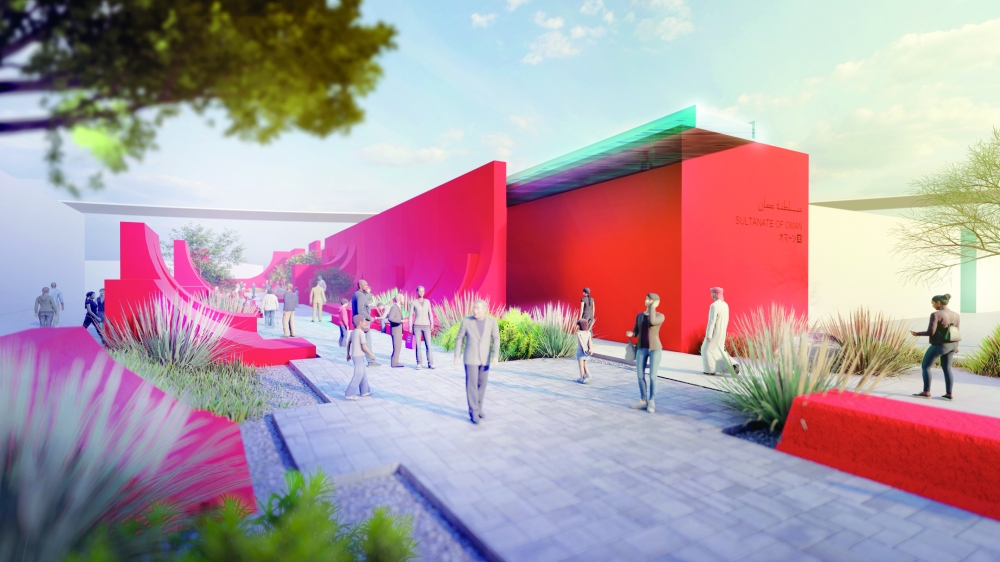 Omani pavilion is themed 'Extended Connections.'