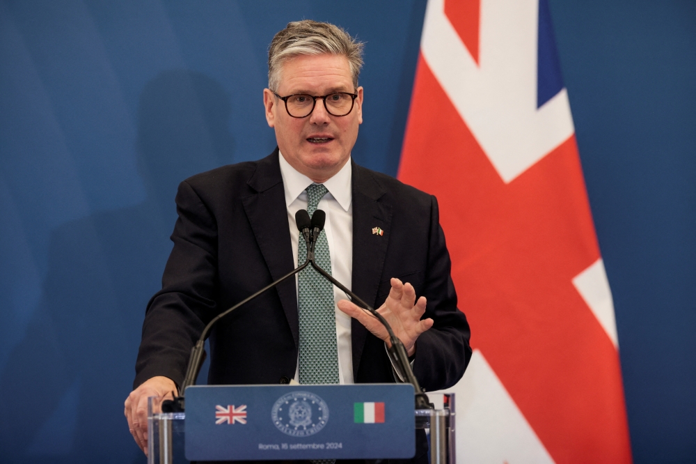 British Prime Minister Keir Starmer attends a press conference at Villa Doria Pamphilj in Rome, Italy. — Reuters