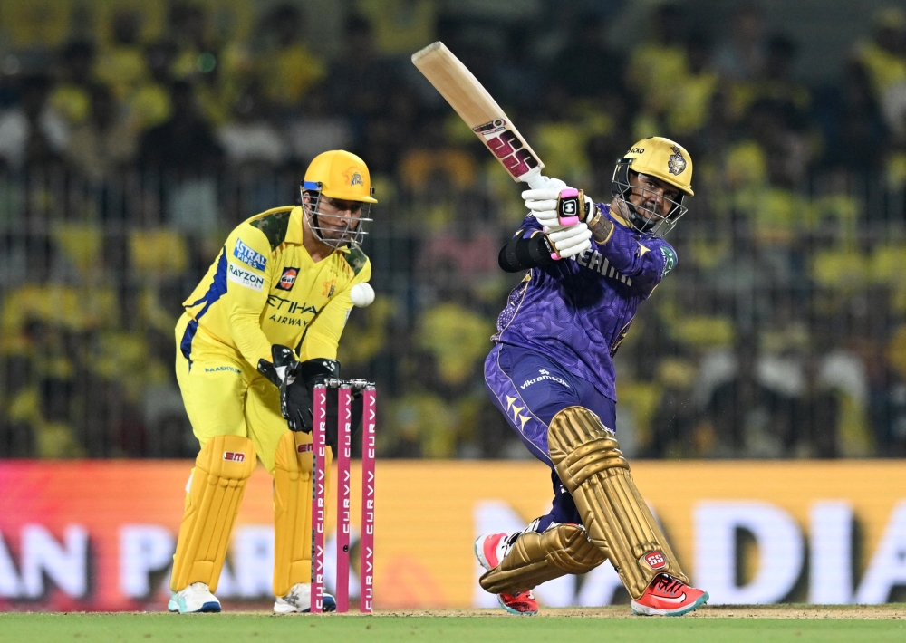 Kolkata Knight Riders' Sunil Narine in action. —  Reuters