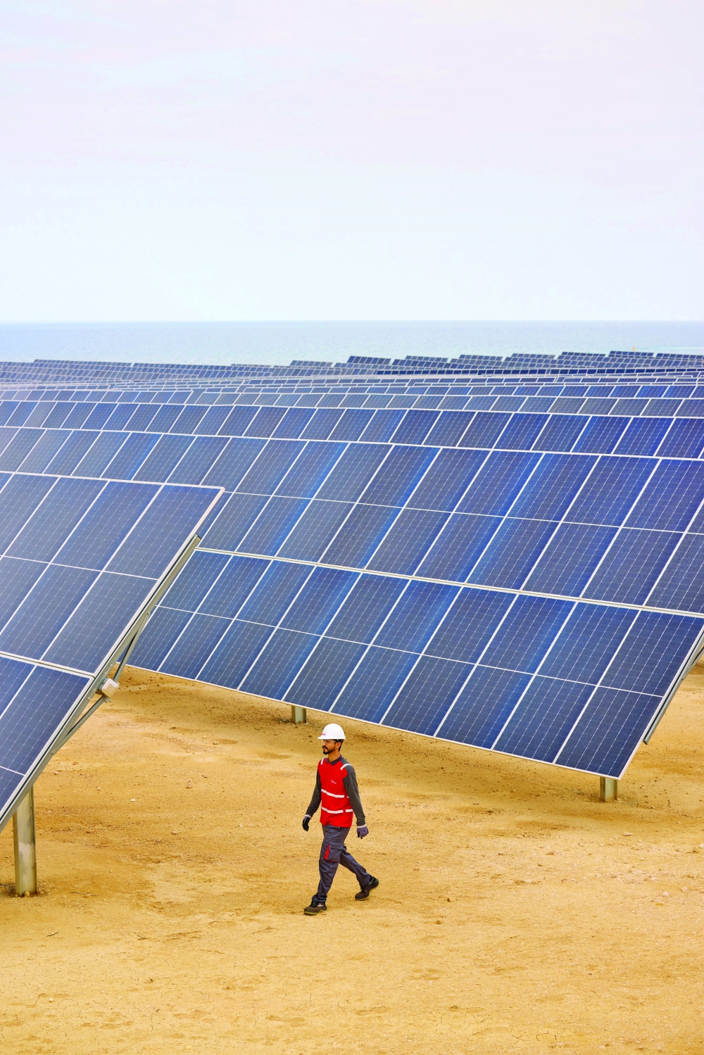 The Sur desalination plant is 100% solar-powered during daylight hours.