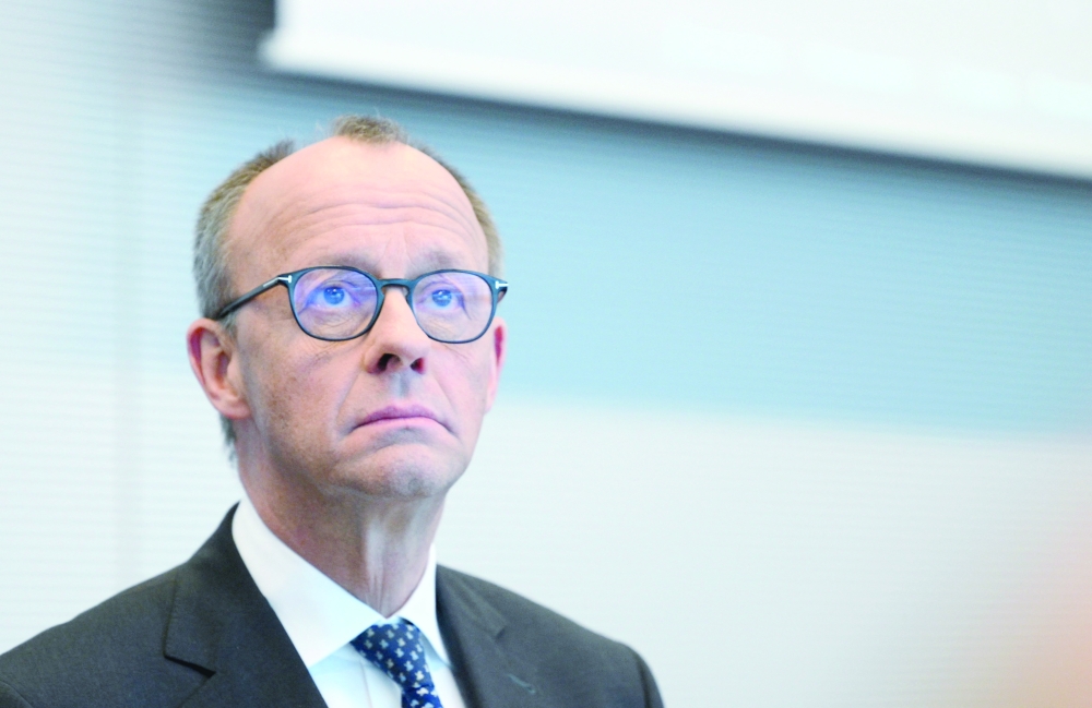 Friedrich Merz looks on during a parliamentary group meeting, at the Bundestag in Berlin. — AFP