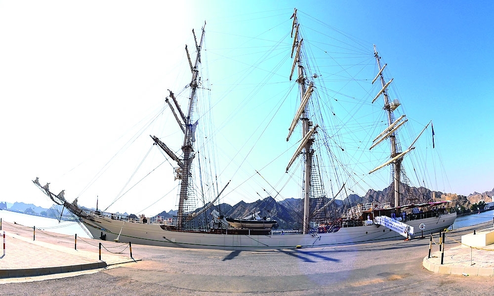 Shabab Oman II docked at Muscat port