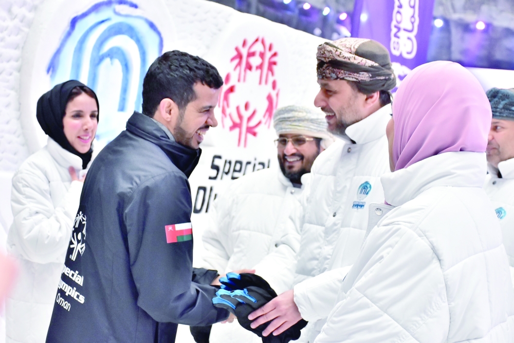 Husam al Amri won the gold medal in the 300-metre speed skating race and a silver in the 200-metre event of the same race.