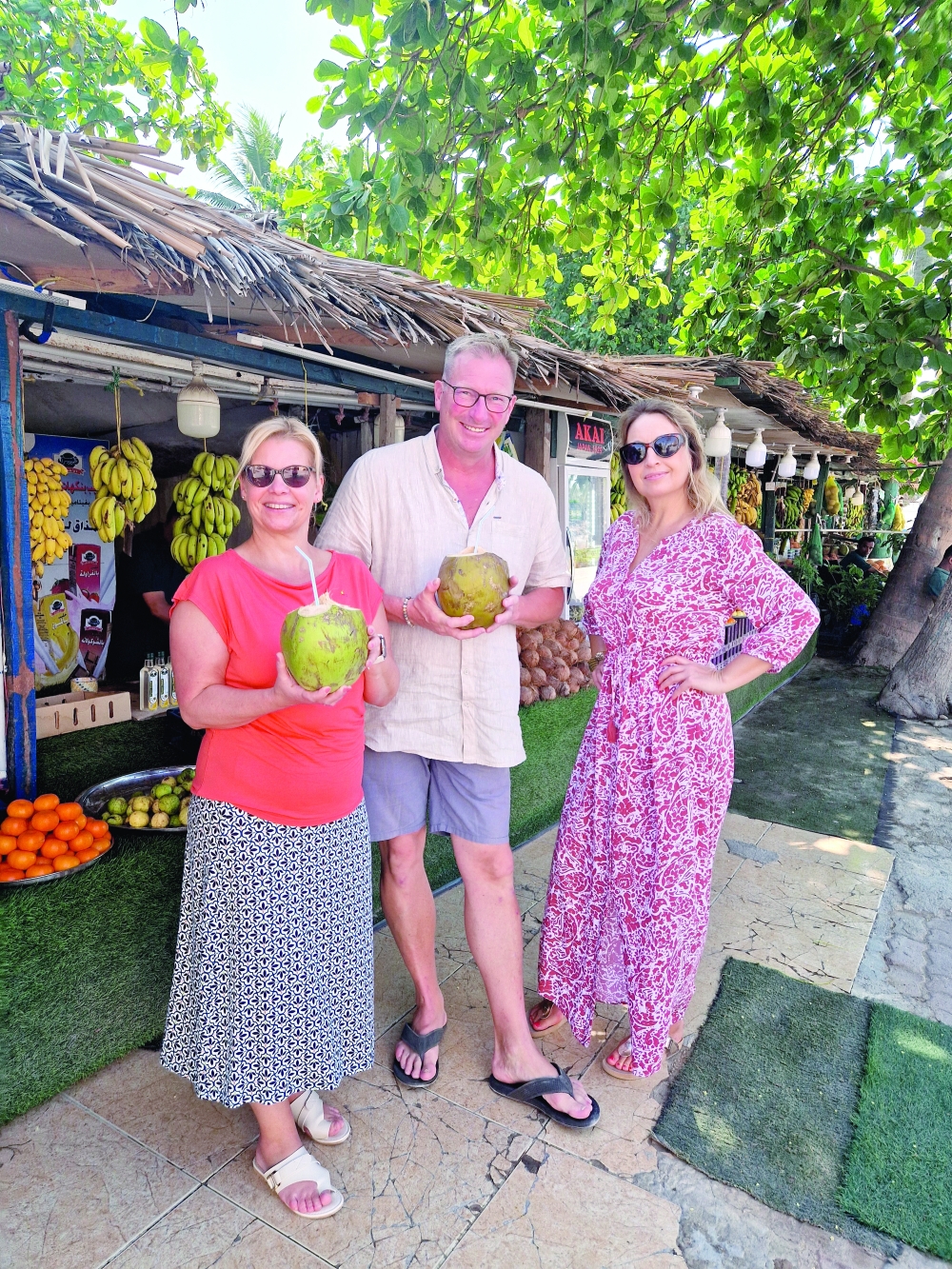 Frank, Andrea Habenreich and Corrina Hartman, German tourists in Salalah