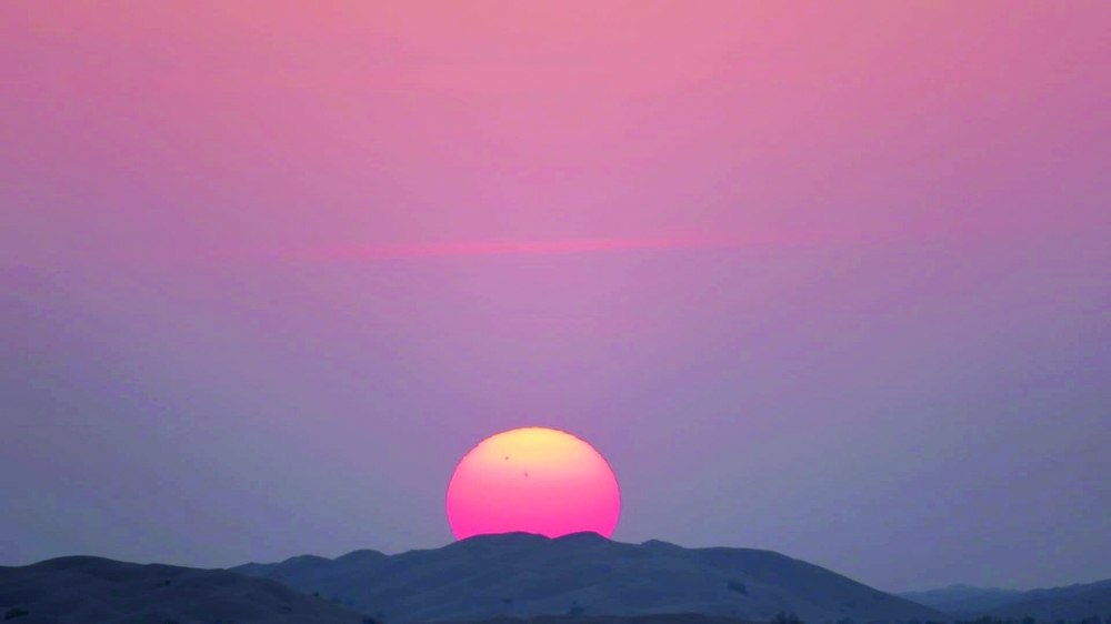 Sunset view at Rub al Khali desert