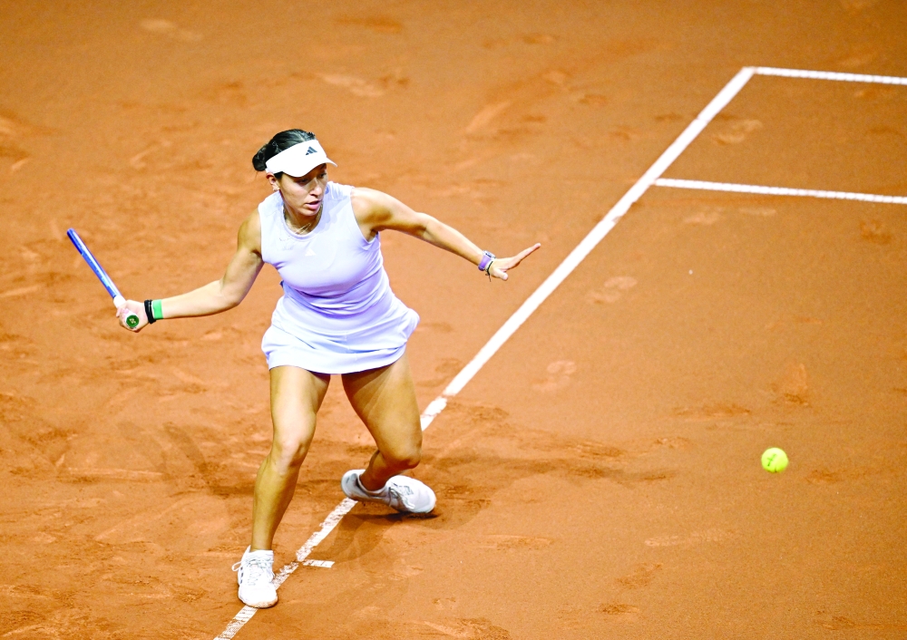 Jessica Pegula of the US in action during her quarter final match against Russia's Ekaterina Alexandrova. — Reuters