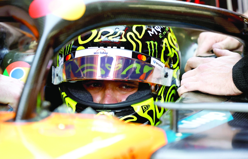 McLaren's Lando Norris ahead of practice. — Reuters