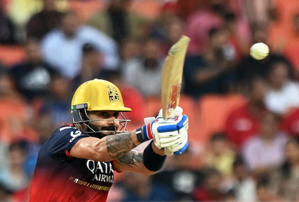 Cricket - Indian Premier League - IPL - Punjab Kings v Royal Challengers Bengaluru - Maharaja Yadavindra Singh International Cricket Stadium, New Chandigarh, India - April 20, 2025 Royal Challengers Bengaluru's Virat Kohli in action REUTERS/Abhijit Addya