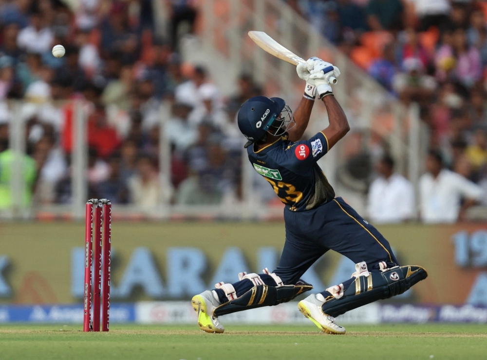 Gujarat Titans' Sai Sudharsan in action. —  Reuters