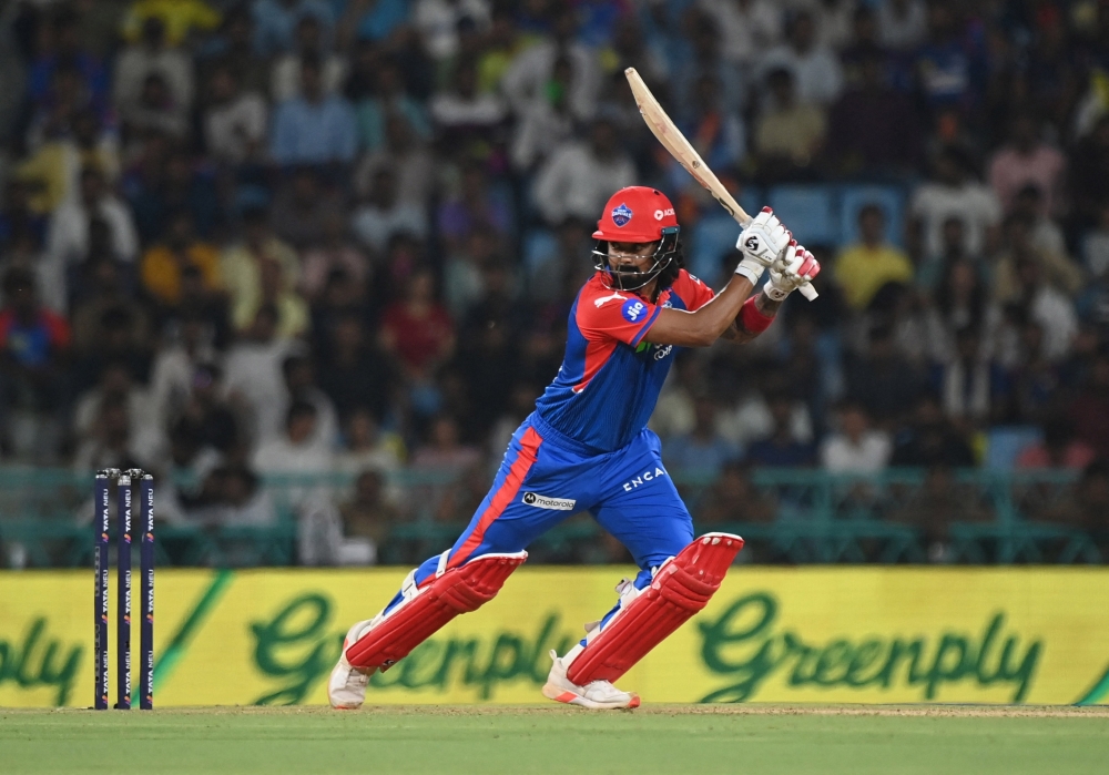 Delhi Capitals' KL Rahul in action. — Reuters