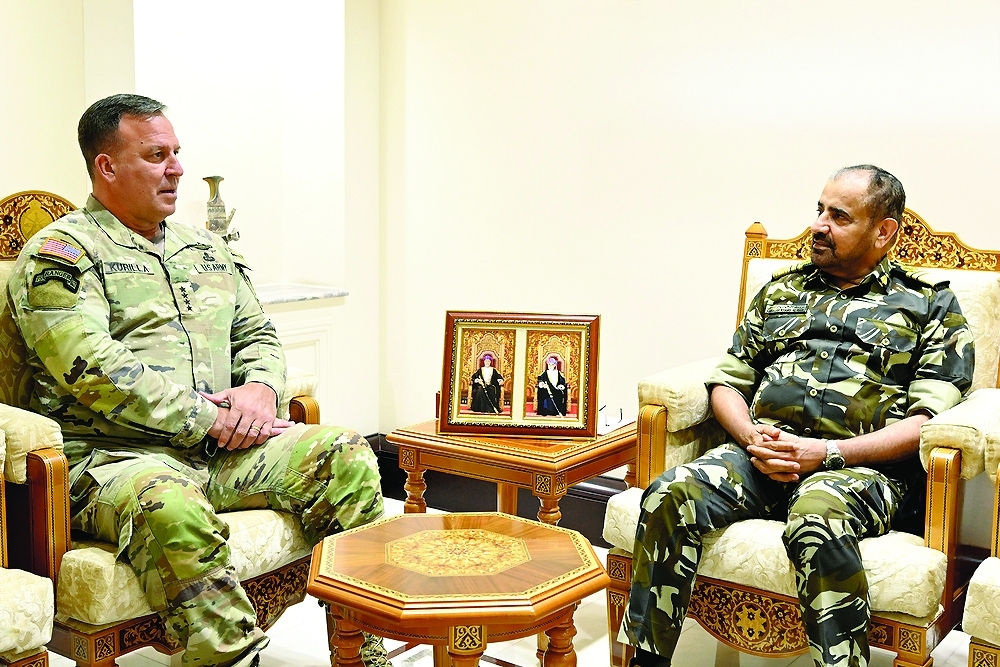 Vice Admiral Abdullah bin Khamis al Raisi holds talks with Gen Michael E Kurilla