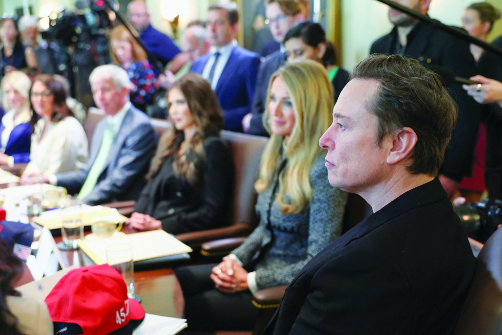 Elon Musk attends a cabinet meeting held by President Trump at the White House. — Reuters