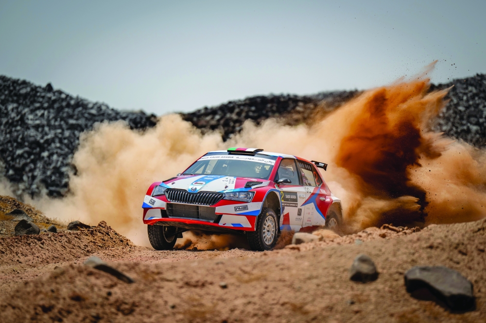 Abdullah al Rawahi in action at Rally Saudi Arabia.
