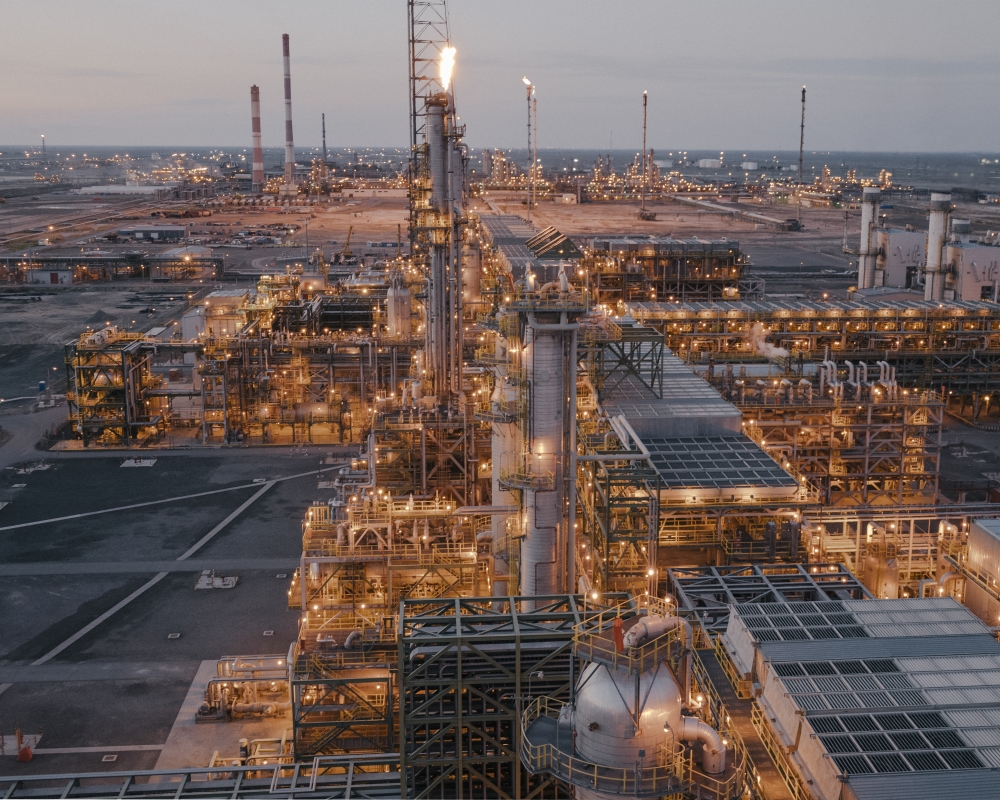 The Second Generation Plant, a refinery, at the Tengiz oil field in Kazakhstan, Feb. 15, 2018. (Nanna Heitmann/The New York Times)