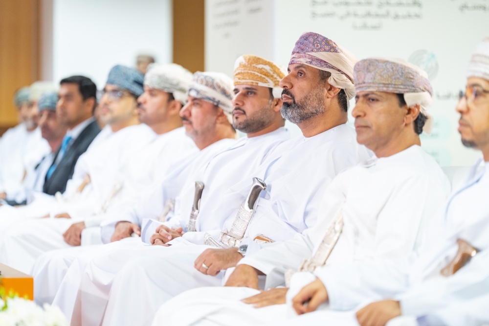 Dignitaries at International Workers’ Day ceremonies hosted by the General Federation of Oman Workers.