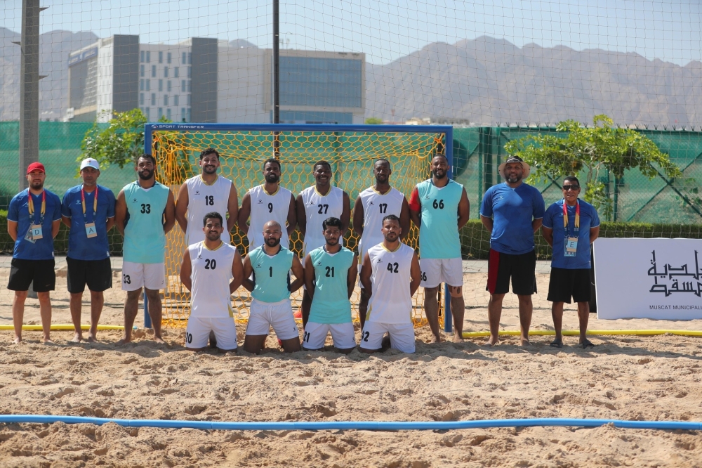 The Oman beach handball team.