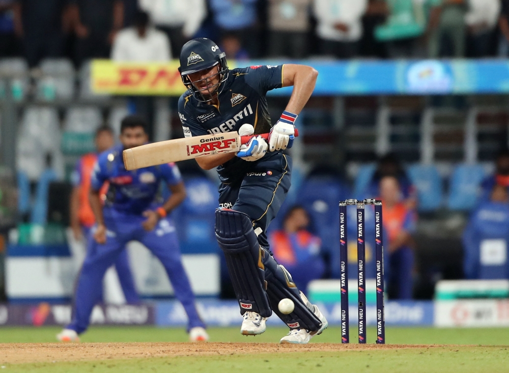 Cricket - Indian Premier League - IPL - Mumbai Indians v Gujarat Titans - Wankhede Stadium, Mumbai, India - May 6, 2025 Gujarat Titans' Shubman Gill in action REUTERS/Stringer
